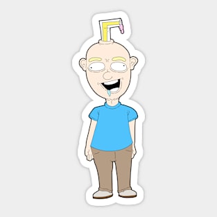 Short Brain Straw Sticker